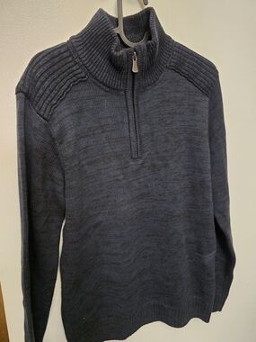 Structure Men's Half-Zip Sweater in Dark Navy